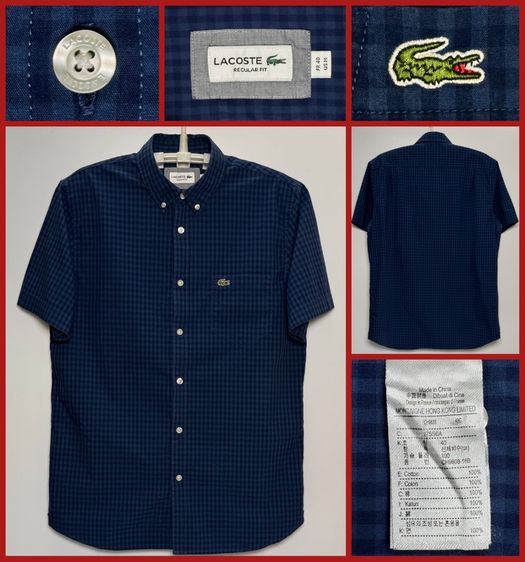 แขนสั้น ⚠️รุ่นใหม่ล่าสุด‼️เสื้อเชิ้ต LACOSTE ของแท้ แบบและทรงสวยทันสมัย