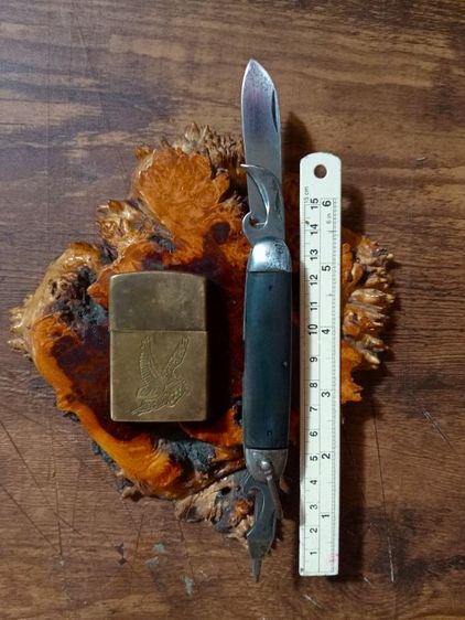 USA.ไฟแช็ค zippo ทองเหลืองทั้งชุด,มีดพับชุดCAMCOจากอเมริกา..รับประกันของแท้.. รูปที่ 5