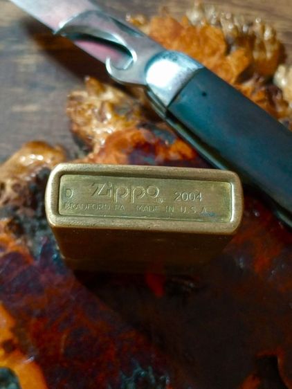 USA.ไฟแช็ค zippo ทองเหลืองทั้งชุด,มีดพับชุดCAMCOจากอเมริกา..รับประกันของแท้.. รูปที่ 8