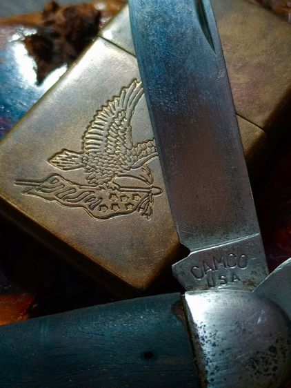 USA.ไฟแช็ค zippo ทองเหลืองทั้งชุด,มีดพับชุดCAMCOจากอเมริกา..รับประกันของแท้.. รูปที่ 14