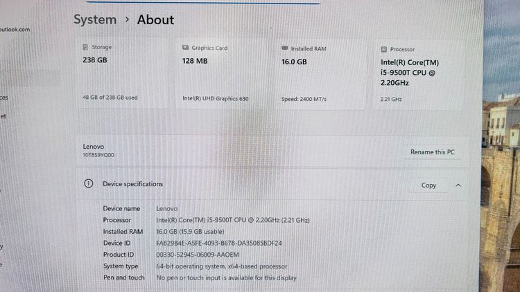 คอมพิวเตอร์ Lenovo M720q มือสอง ครบชุด พร้อมใช้ รูปที่ 4
