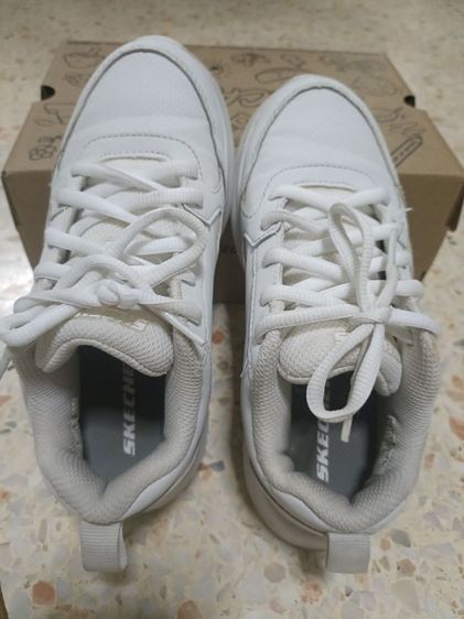 รองเท้าพละสีขาวเด็ก Skechers