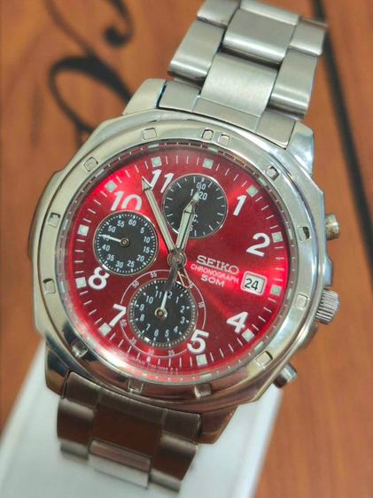 SEIKO CHRONOGRAPH 50M (Red Dial)