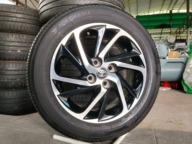 แม็ก vios สีเดิมขอบ 15 ไม่ดุ้งไม่คดไม่แตก พร้อมยางโยโก 185 60 15 ปี 24 ใส่ yaris vios ได้ทุกรุ่น รูปที่ 4