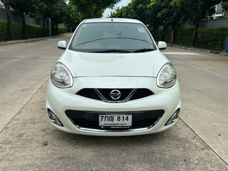 Nissan March 2013 1.2 E Sedan เบนซิน ไม่ติดแก๊ส เกียร์อัตโนมัติ ขาว