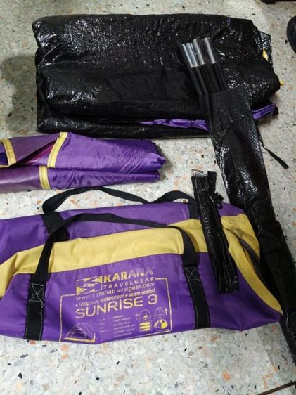 เต็นท์นอน 3 คน KARANA SUNRISE 3 สีม่วงเหลือง สภาพดี อุปกรณ์ครบ รูปที่ 6