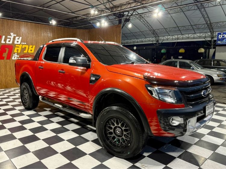 รถ Ford Ranger 2.0 Hi-Rider Wildtrak สี ส้ม