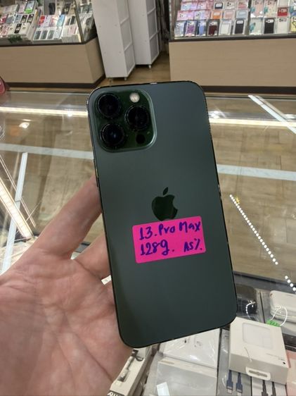iPhone 128 GB ไอโฟน 13 Promax ความจุ 128GB  สีเขียวหายากมาก สวยไม่ตกหล่น