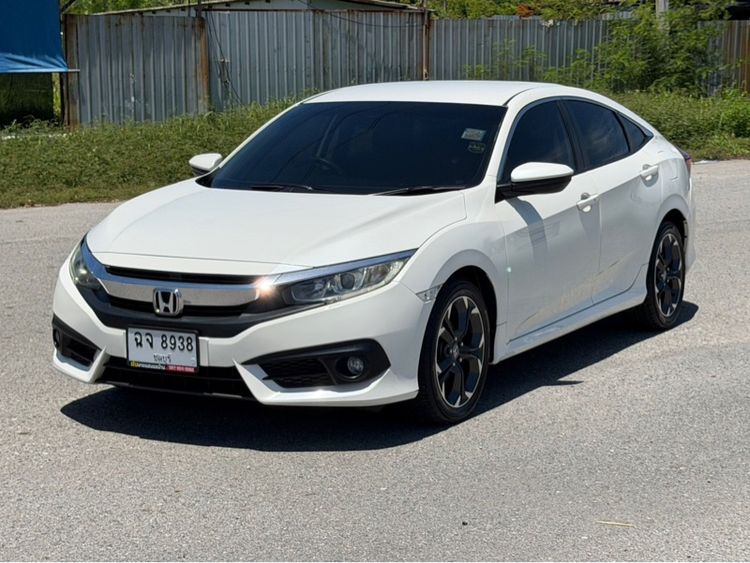 Honda Civic 2016 1.8 E i-VTEC Sedan เบนซิน ไม่ติดแก๊ส เกียร์อัตโนมัติ ขาว