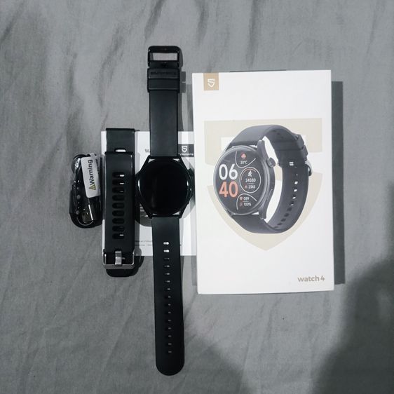 อัลลอย ดำ  SoundPEATS Watch 4 นาฬิกา smart watch4 จอ 1.38”