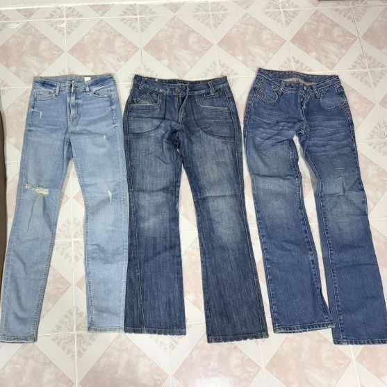 กางเกงยีน ขายเหมา 3 ตัว (Size S เอว 24-26)
