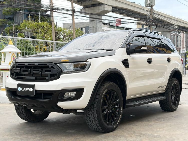 Ford Everest 2021 2.0 Turbo Sport Utility-car ดีเซล ไม่ติดแก๊ส เกียร์อัตโนมัติ ขาว