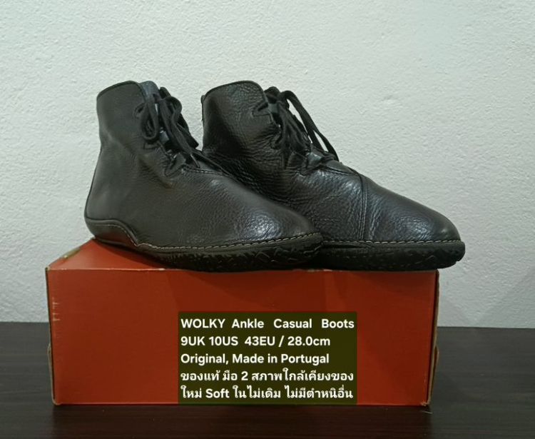 WOLKY Ankle Casual Boots, Men's 9UK 43EU/28.0cm ของแท้ มือ 2 สภาพใกล้เคียงของใหม่, รองเท้าบู้ท Wolky หนังแท้ พื้นเต็ม (ให้ Soft ใน 3 คู่) รูปที่ 4