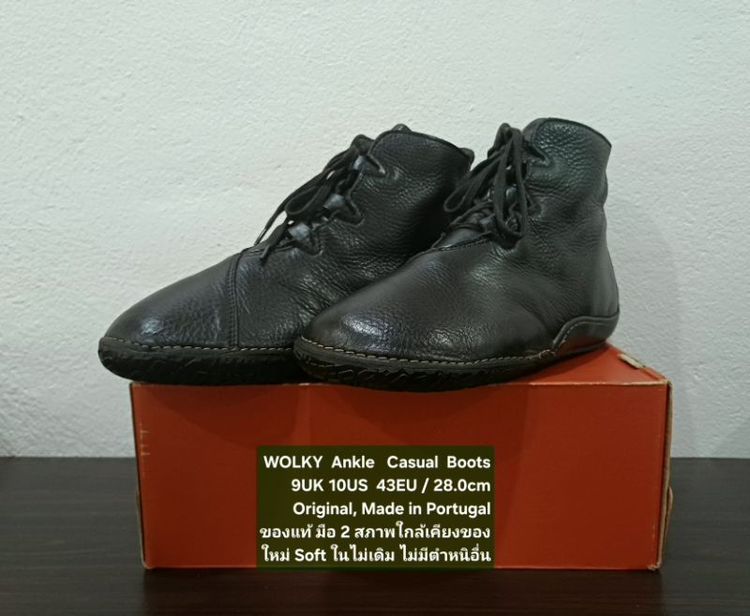 WOLKY Ankle Casual Boots, Men's 9UK 43EU/28.0cm ของแท้ มือ 2 สภาพใกล้เคียงของใหม่, รองเท้าบู้ท Wolky หนังแท้ พื้นเต็ม (ให้ Soft ใน 3 คู่) รูปที่ 5