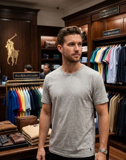 เสื้อทีเชิ้ต อื่นๆ เทา แขนสั้น Polo Ralph Lauren