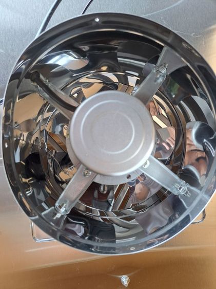 เครื่องดูดควันในครัวสเตนเลสแท้ 80วัตต์,​ ใบ 8 นิ้ว + ไฟ LED (ของใหม่ ไม่ผ่านการใช้งาน) ครบชุดพร้อมใช้! รูปที่ 4