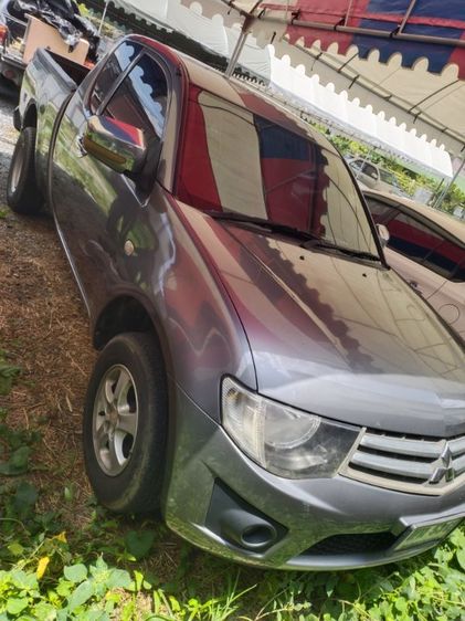 Mitsubishi Triton 2012 2.4 CNG Pickup เบนซิน ไม่ติดแก๊ส เกียร์ธรรมดา เทา