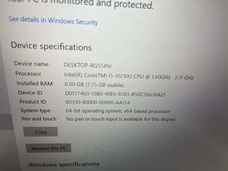 โน๊ตบุคมือ 2 i5 GEN 10 รูปที่ 3