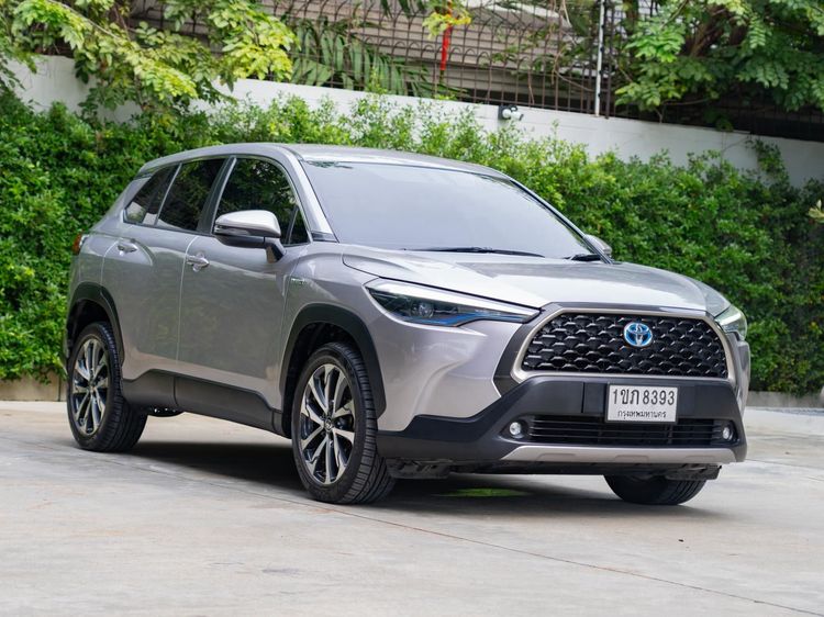 Toyota Corolla Cross 2021 1.8 Hybrid Premium Utility-car ไฮบริด ไม่ติดแก๊ส เกียร์อัตโนมัติ เงิน