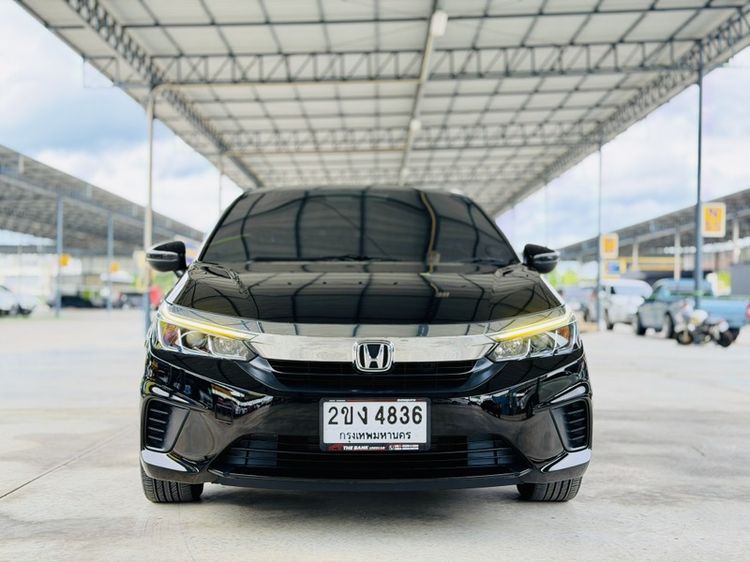 Honda City 2020 1.0 S เบนซิน ไม่ติดแก๊ส เกียร์อัตโนมัติ ดำ รูปที่ 2