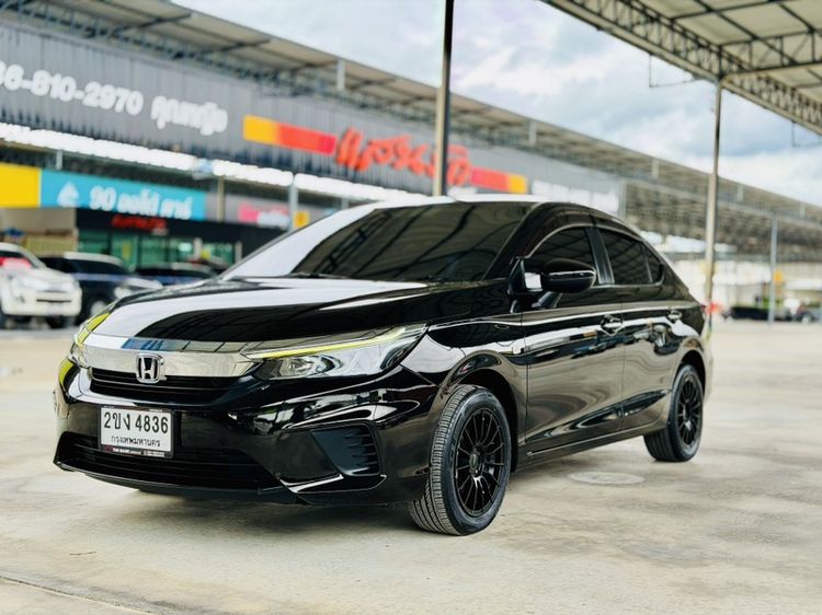Honda City 2020 1.0 S เบนซิน ไม่ติดแก๊ส เกียร์อัตโนมัติ ดำ รูปที่ 3