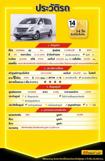 Hyundai H-1 2010 2.5 Deluxe Utility-car ดีเซล ไม่ติดแก๊ส เกียร์อัตโนมัติ เทา รูปที่ 2