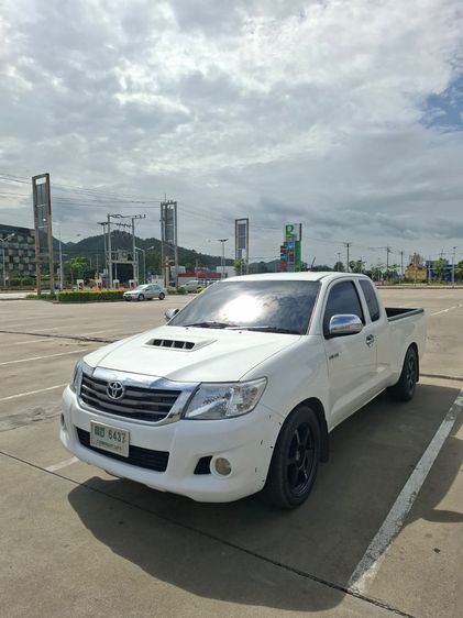 Toyota Hilux Vigo 2013 2.5 E Pickup ดีเซล ไม่ติดแก๊ส เกียร์ธรรมดา ขาว รูปที่ 4