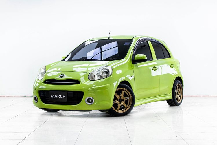 Nissan March 2011 1.2 E Sedan เบนซิน ไม่ติดแก๊ส เกียร์อัตโนมัติ เขียว