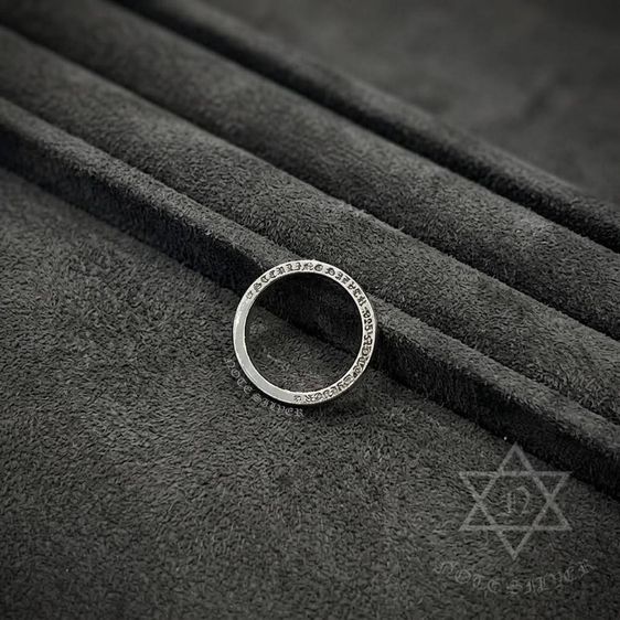 แหวนเงินแท้ รุ่นหน้ากว้าง 4มิล สลัก Sterling Silver 925 NSRG3543 รูปที่ 2