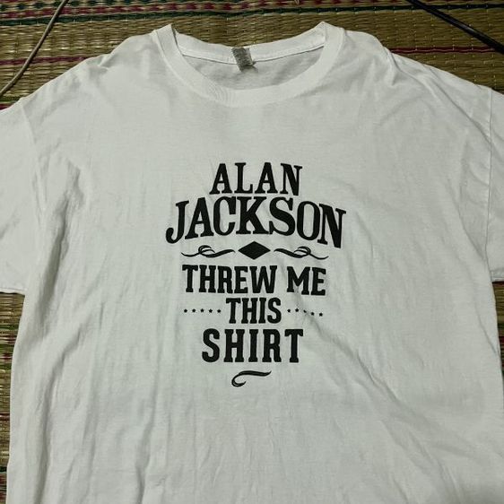อื่นๆ อื่นๆ ขาว แขนสั้น เสื้อยืด Alan Jackson ลายคำคม M&O Gold XL ผ้าฝ้าย 100% เม็กซิโก