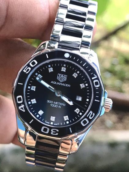 ดำ Tag Heuer Aquaracer Quartz  Diamond Black Ceramic Black Dial (29mm.)🇨🇭🇨🇭