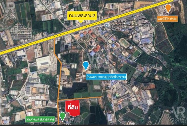 ขายที่ดิน ทำเลดีเปล่า ราคาดี เนื้อที่รวมทั้งหมด 30-0-0 ไร่(12,000 ตารางวา) บนถนนพระราม 2 ตำบลคลองโคน จังหวัดสมุทรสงคราม ด่วน รูปที่ 2