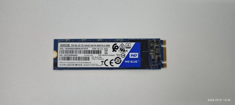 ที่เก็บข้อมูลและเมมโมรี่การ์ด SSD M.2 SATA 500.GB WD Blue