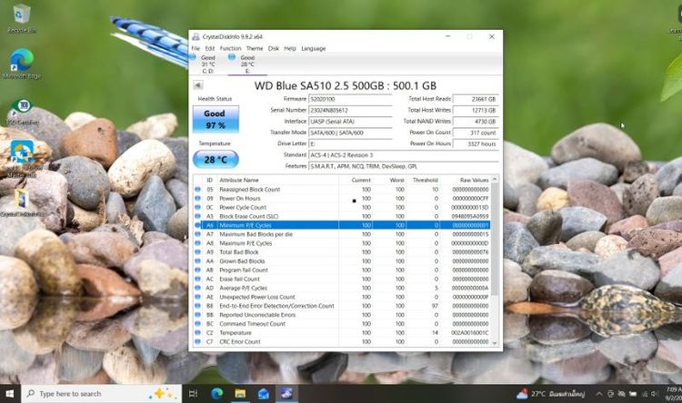 SSD 2.5 SATA 500GB WD Blue SA510 มีประกันถึง 13 มิถุนายน 2571 รูปที่ 3