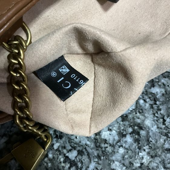 กระเป๋าสะพายหนังแท้ 6.2“ สีน้ำตาล รูปที่ 15