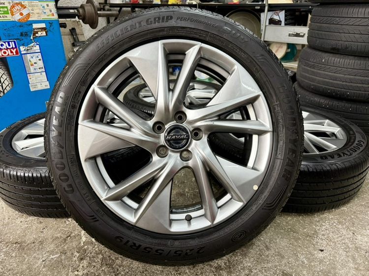 19" ล้อแม็ก HAVAL H6 ขอบ 19” สีเดิมโรงงานยาง GOODYEAR 225-55R19 ปี 25 พร้อมใช้งาน