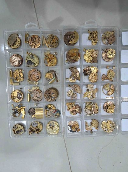 A.อะไหล่เครื่อง ชุบทอง สวยหายาก เก่าเก็บ ทั้งหมด ขายตามสภาพ คละ ยี่ห้อ WATCH PARTS พร้อมส่ง