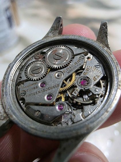 A.อะไหล่เครื่อง นาฬิกา ENICAR SPORT WATCH PARTS ของเก่าเก็บ หายาก 2 เข็มครึ่ง ขายตามสภาพ พร้อมส่ง  รูปที่ 4