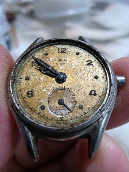 A.อะไหล่เครื่อง นาฬิกา ENICAR SPORT WATCH PARTS ของเก่าเก็บ หายาก 2 เข็มครึ่ง ขายตามสภาพ พร้อมส่ง  รูปที่ 2