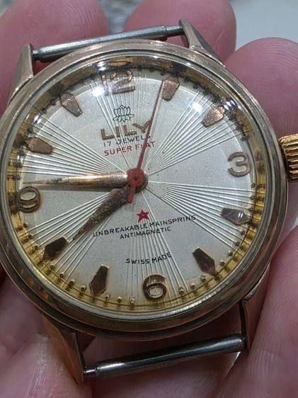 A.นาฬิกา LILY GOLD WATCH วินเทจ เก่าเก็บ ตัวเรือนทองแปะ หายาก รุ่นเก่า ขายตามสภาพ พร้อมส่ง  รูปที่ 2
