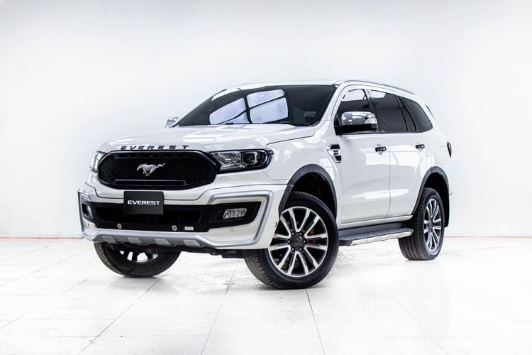 Ford Everest 2020 2.0 Bi-Turbo Titanium+ 4WD Utility-car ดีเซล ไม่ติดแก๊ส เกียร์อัตโนมัติ ขาว