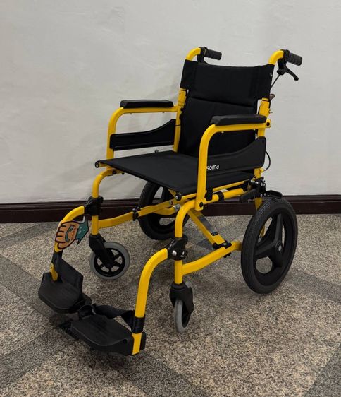 SOMA วีลแชร์ รถเข็นผู้ป่วย รถเข็นคนพิการ รถเข็นผู้สูงอายุ รุ่น SM-250.5 โครงอลูมิเนียม 
