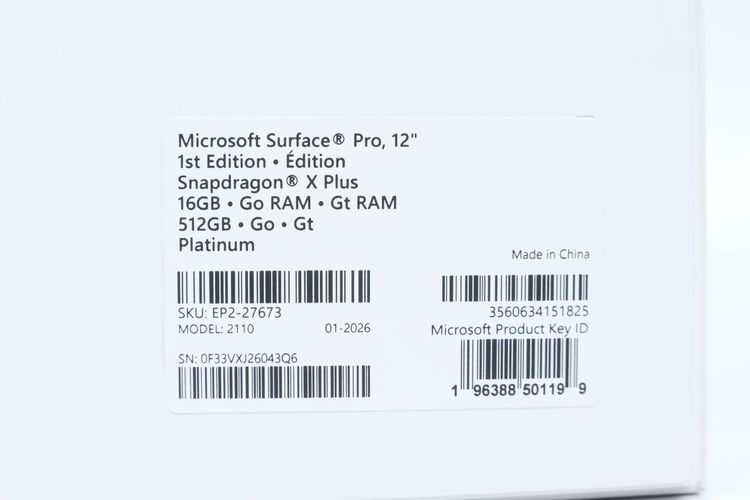 MICROSOFT SURFACE PRO 12inch SNAPDRAGON X PLUS 16GB.512GB PLATINUM มือ 1 รูปที่ 6