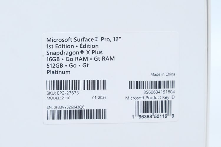 MICROSOFT SURFACE PRO 12-INCH - SNAPDRAGON X PLUS 16GB.512GB PLATINUM มือ 1 รูปที่ 6