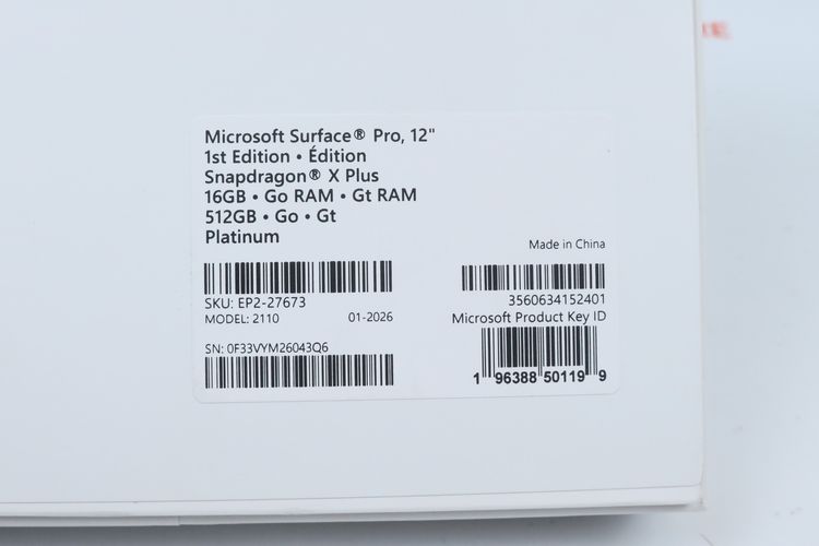 MICROSOFT SURFACE PRO 12-inch SNAPDRAGON X PLUS 16GB.512GB PLATINUM มือ 1 รูปที่ 5