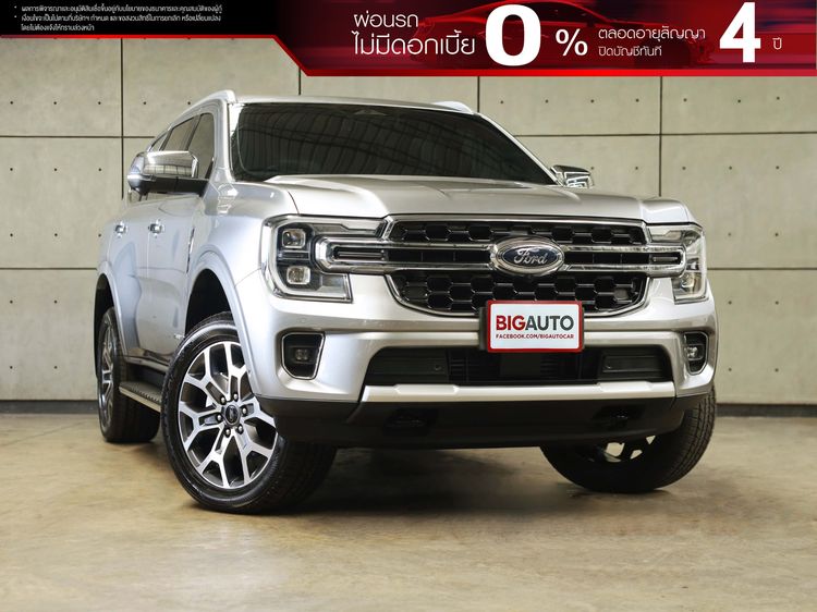 Ford Everest 2023 2.0 Bi-Turbo Titanium+ 4WD Utility-car ดีเซล ไม่ติดแก๊ส เกียร์อัตโนมัติ บรอนซ์เงิน