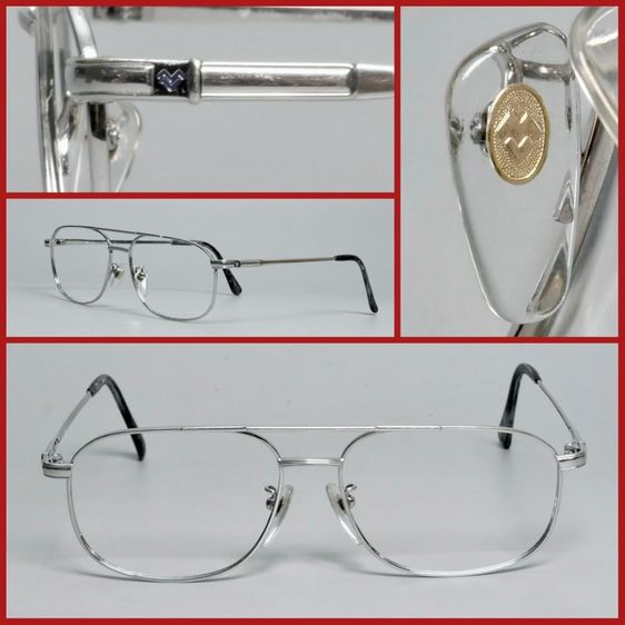 ⚠️VINTAGE ‼️กรอบแว่น MARIO VALENTINO ของแท้ TITANIUM ทรงนักบิน