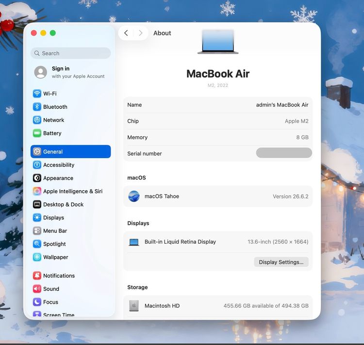 MacBook Air 13-inch M2 2022 Ram8GB SSD512GB  Space gray   รูปที่ 12