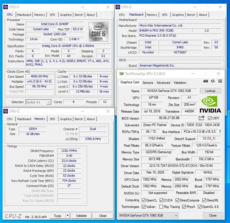 คอมพิวเตอร์PCประกอบพร้อมใช้ SET I5 10400F + GTX 1060 + RAM 16G + NVMe รูปที่ 8