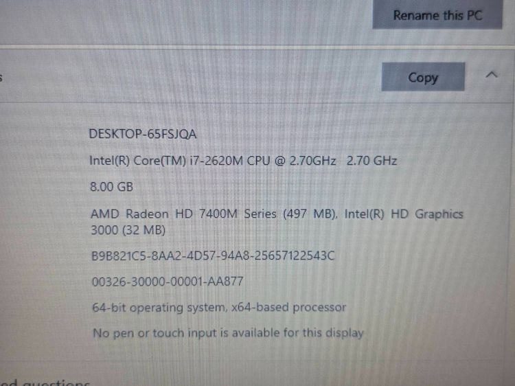 Sony Core i7 2620M 2.60Ghz RAM 8 Gb HD 500 Ghz จอ 14 นิ้ว รูปที่ 14